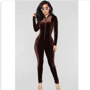 “Chocolate dreams” velvet jumpsuit